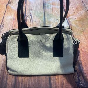 Kate Spade Southport Avenue Lydia bag Cream/black Pebbled Preowned
